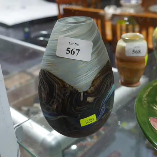 Glass vase (signed)