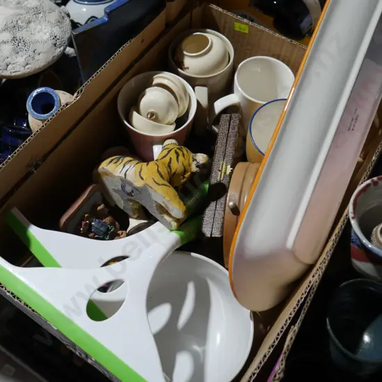 Barometer, cups etc