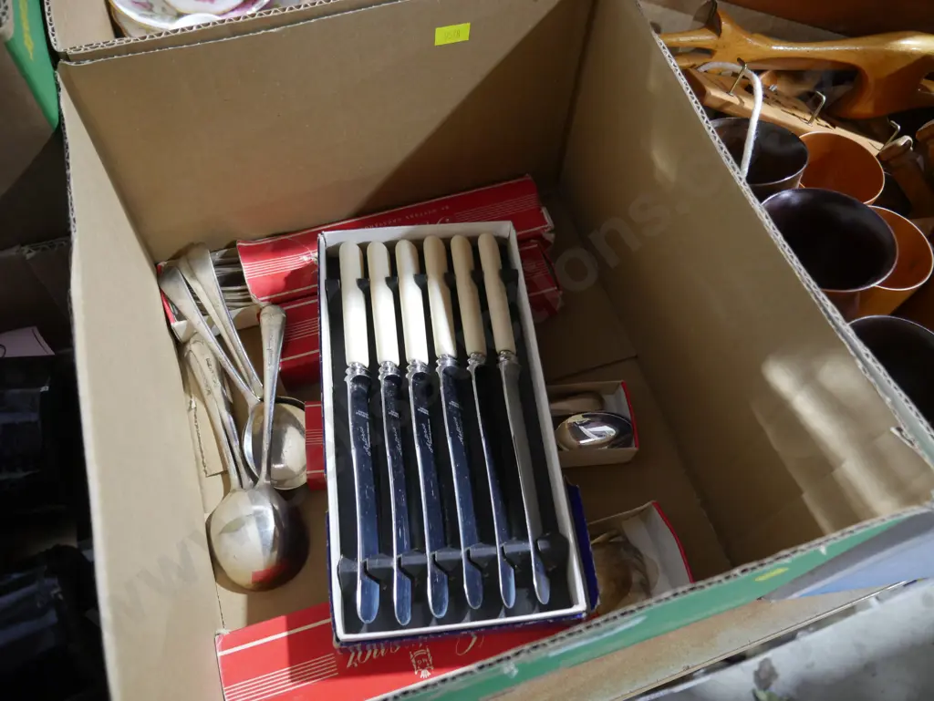 Boxed bone handled knives, cutlery Image 1++