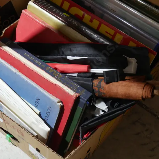 Box of books etc
