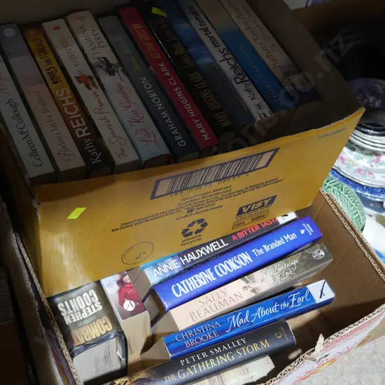 2 boxes of books