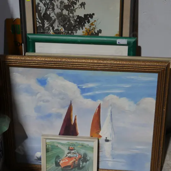 Assorted framed art