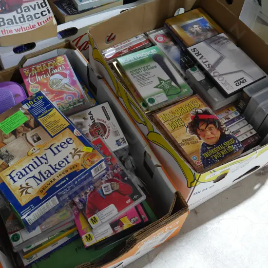 DVDs, books etc