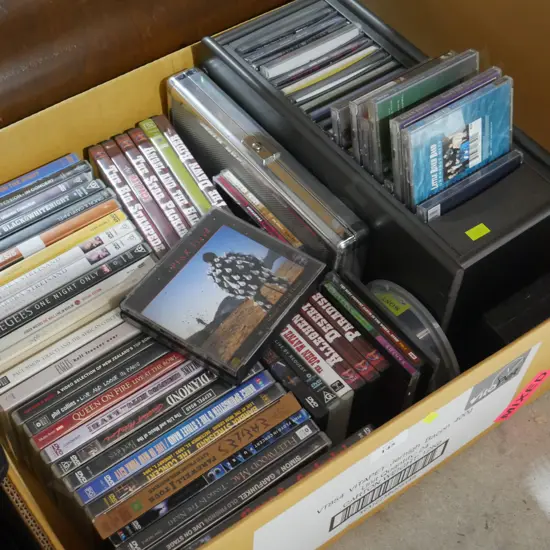 DVD's, CD's.