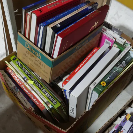 2 boxes of books