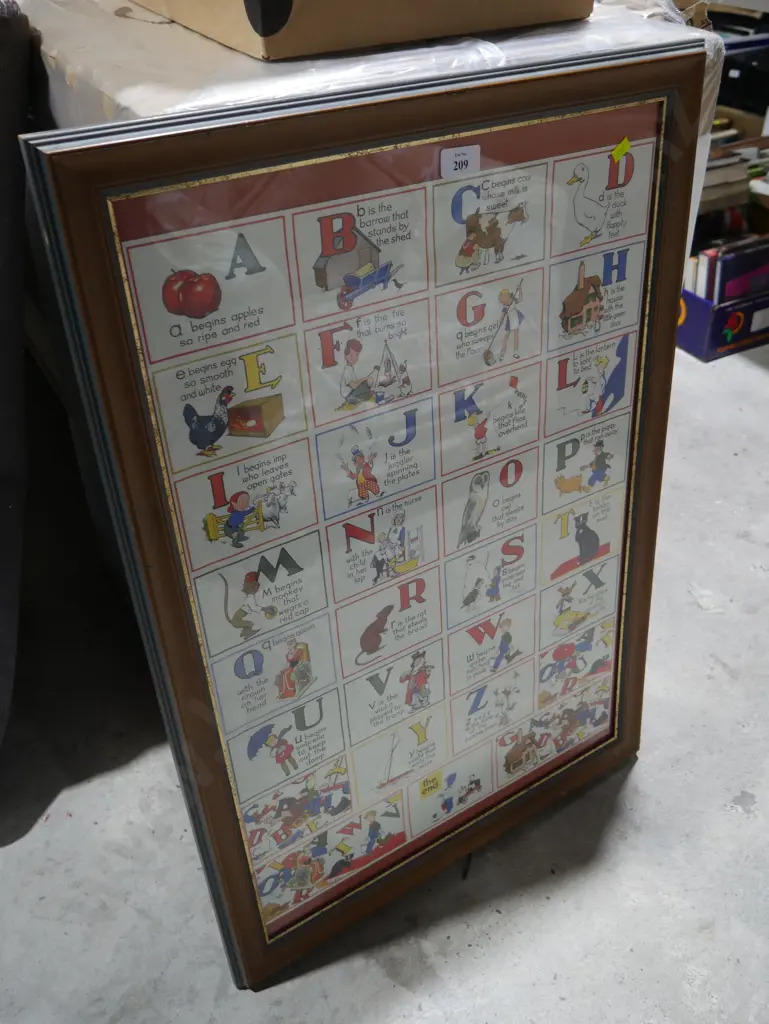 Framed alphabet chart Image 1++