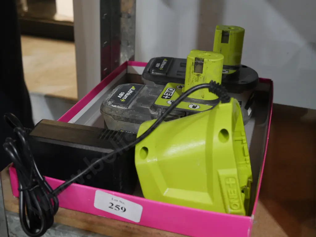 Ryobi batteries and charger Image 1++
