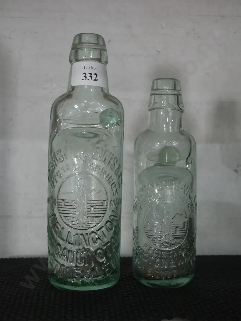 2 marble bottles, Thompson Lewis Wellington Image 1++