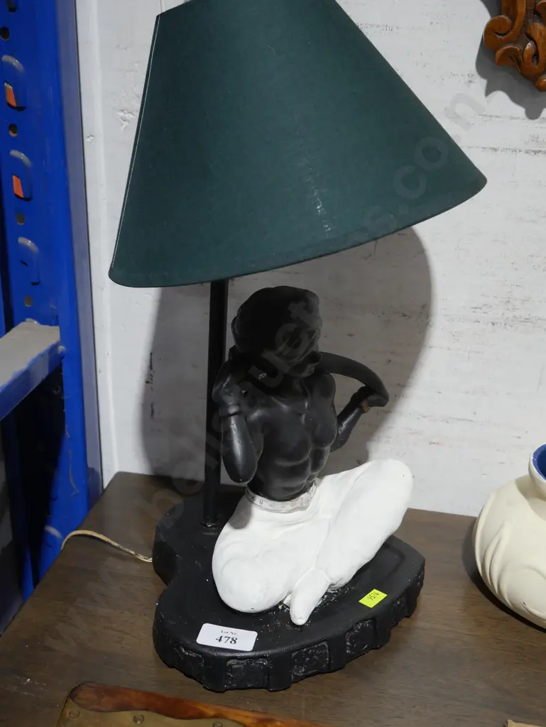 Plaster boy figurine table lamp Image 1++