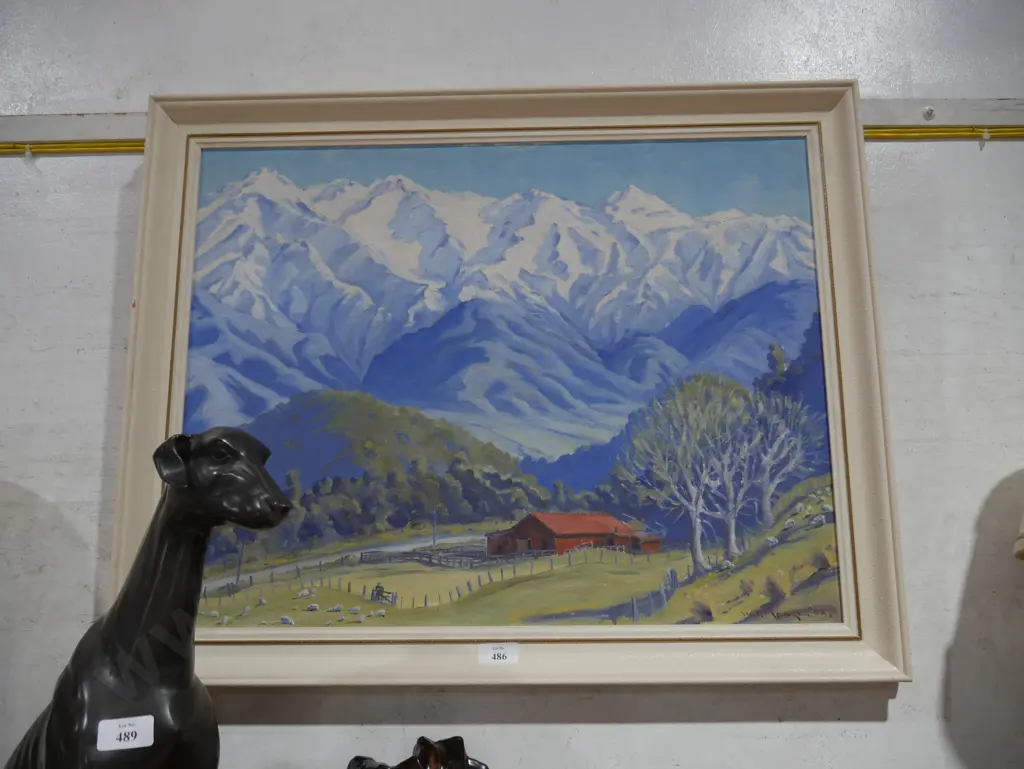 Framed WF Moore painting Image 1++