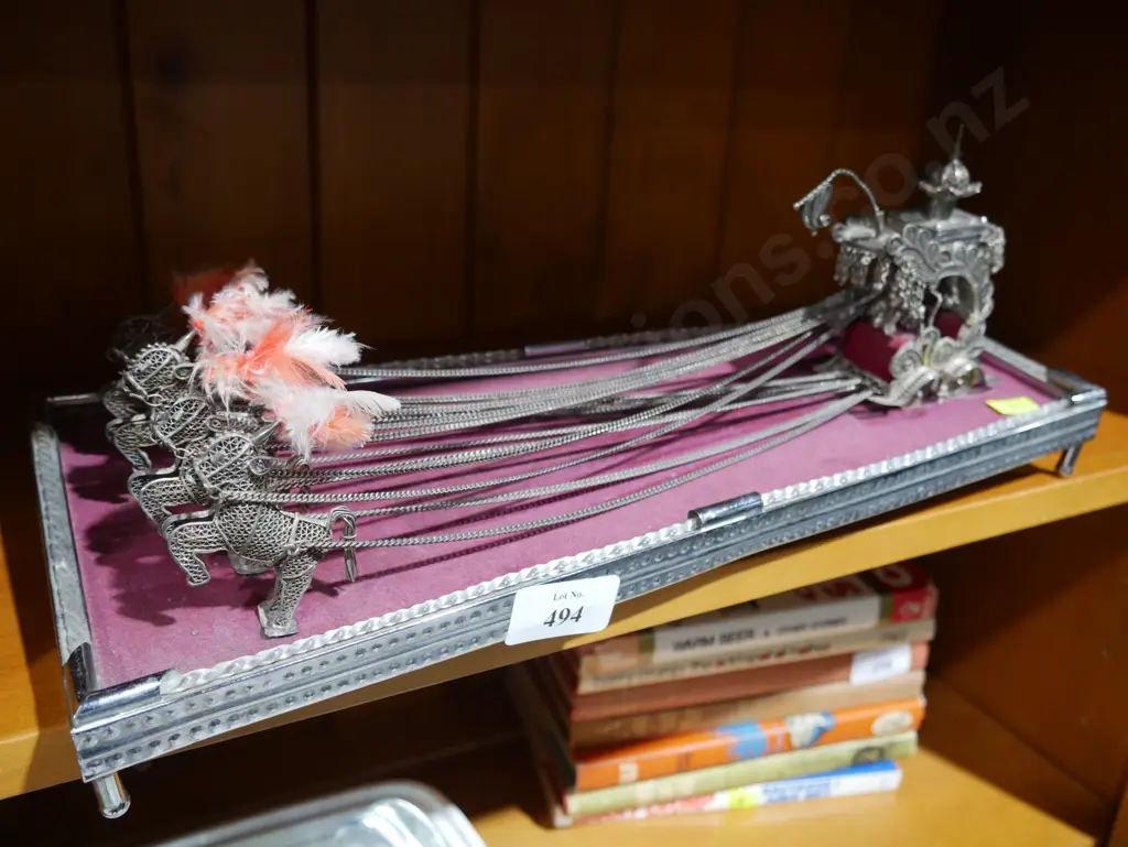 Indian silver horse drawn carriage Image 1++