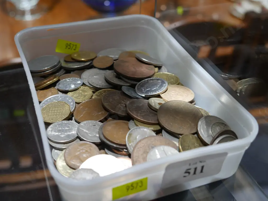 Container of coins Image 1++