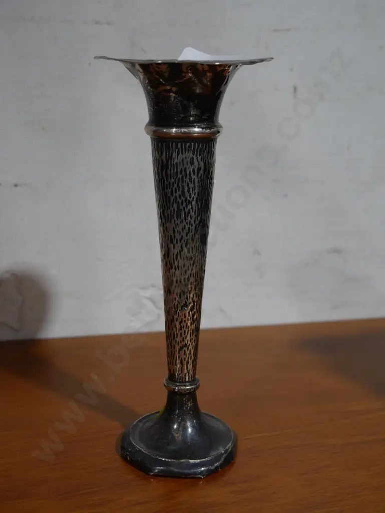 Stirling silver trumpet vase Image 1++