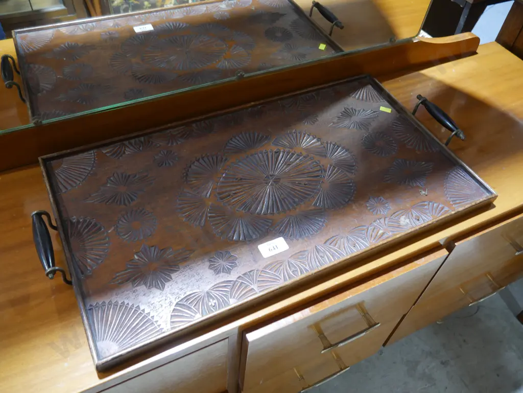 Wooden carved tray Image 1++