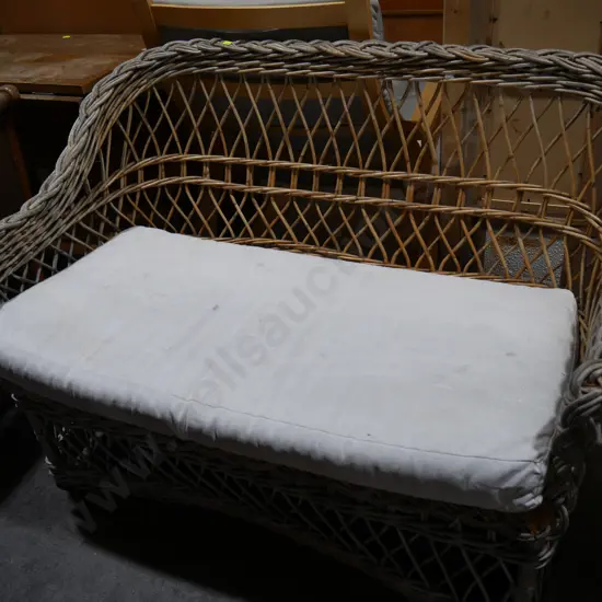 Cane settee