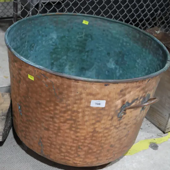 Copper wood bin
