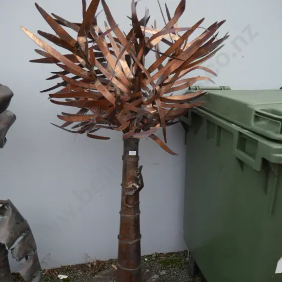 Copper tree garden feature