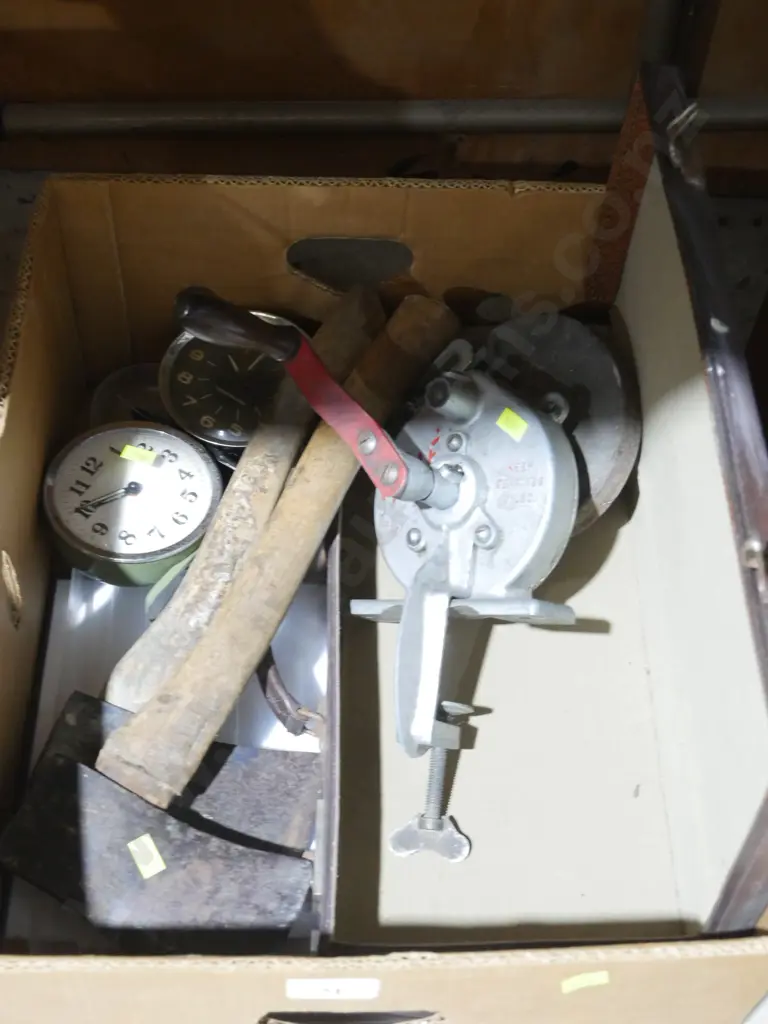 Axes, hand crank bench grinder etc Image 1++