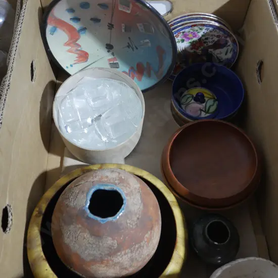 Pottery bowls, Japanese plates etc