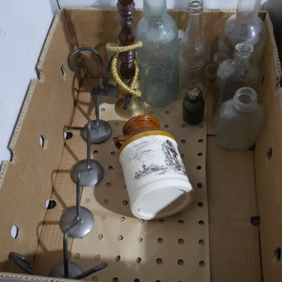 Glass bottles etc