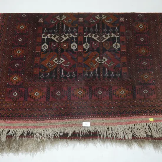 Hand knotted floor rug