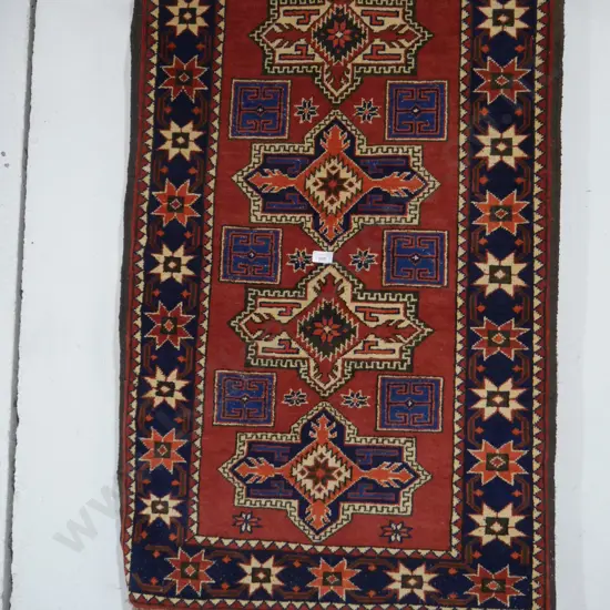 Hand knotted floor runner