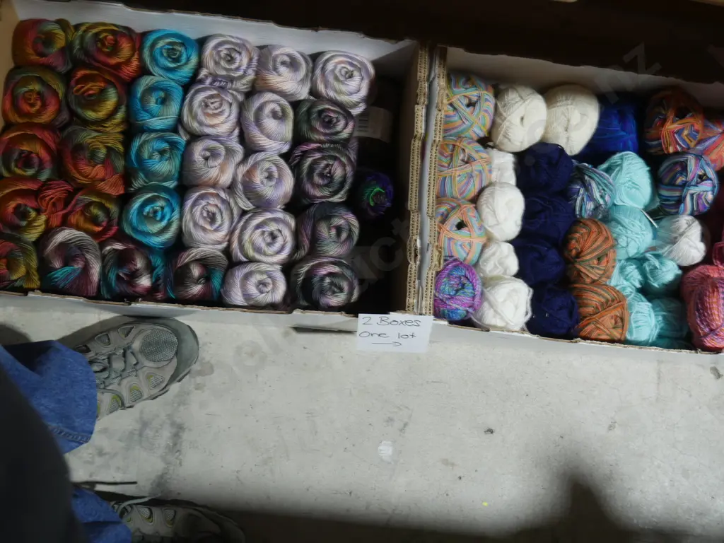 2 boxes of wool yarn Image 1++