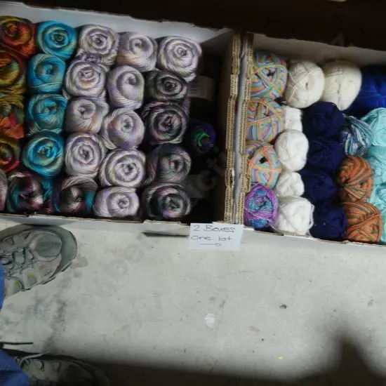 2 boxes of wool yarn