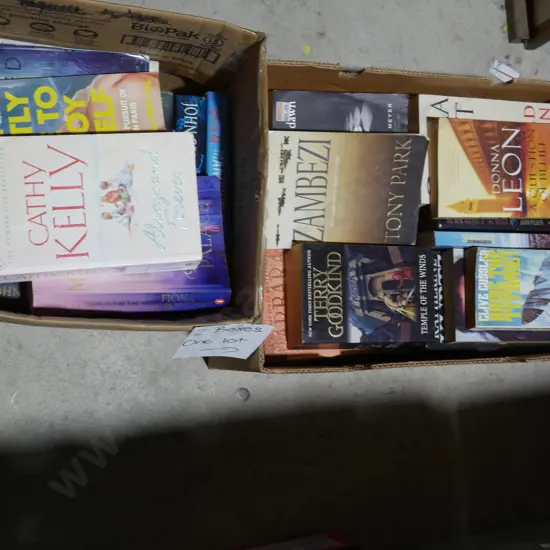 2 boxes of books