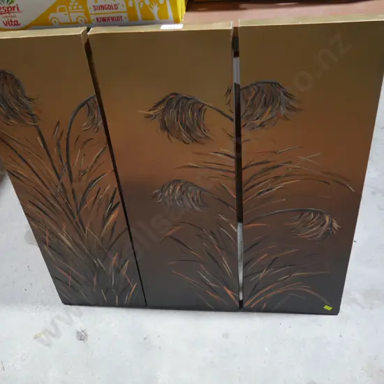 Three panel canvas artwork