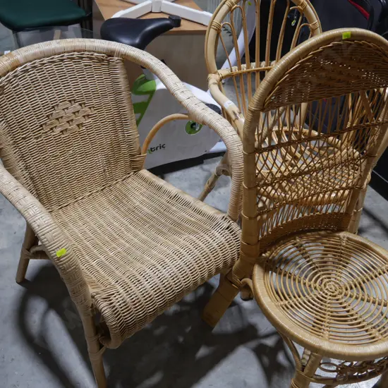 3 cane chairs