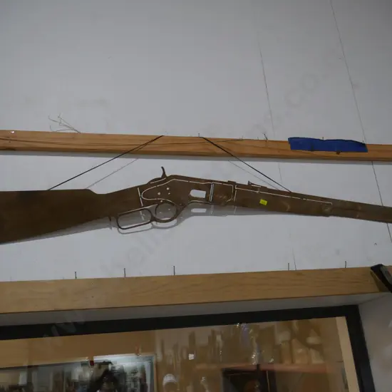 Laser cut rifle wall art