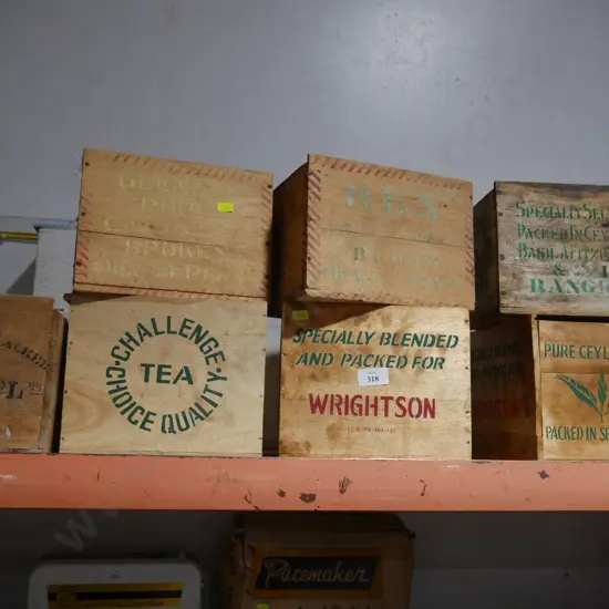 Assorted wooden boxes
