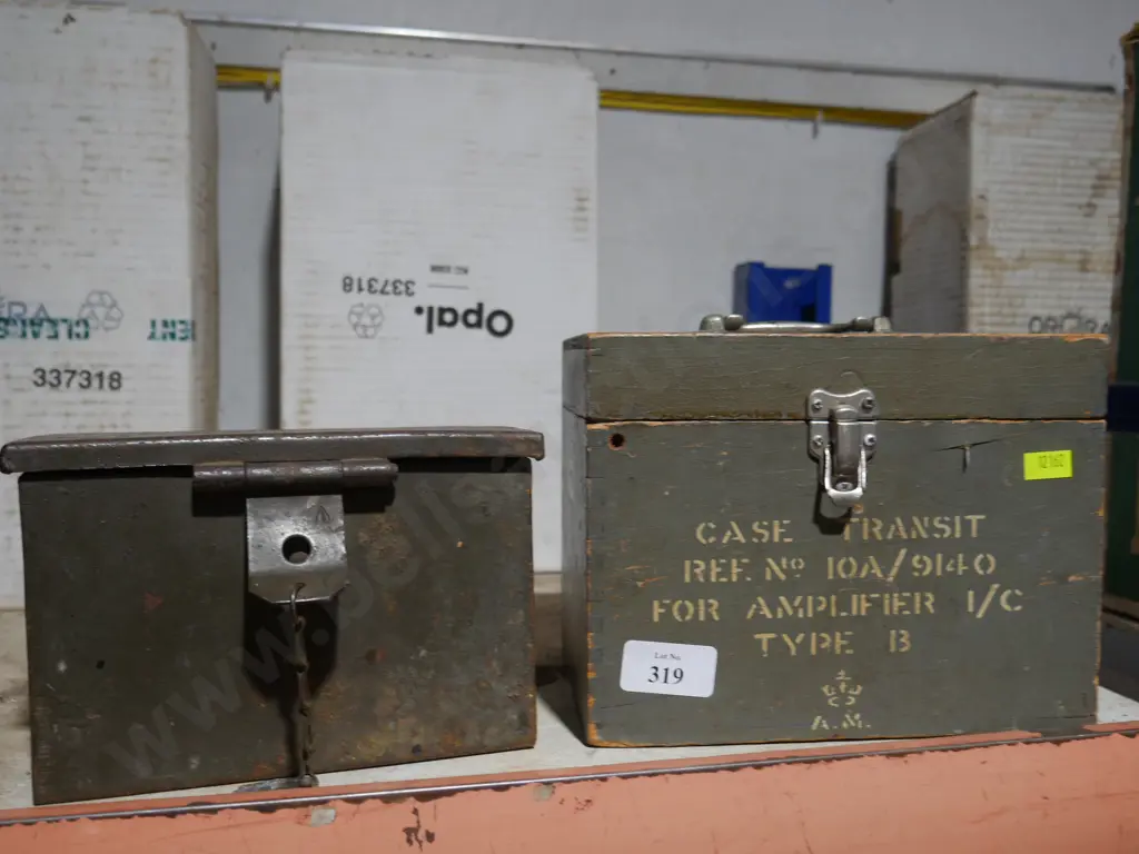 Metal and wooden storage boxes Image 1++