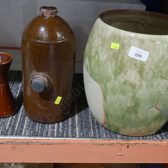 pottery items, Timaru Potteries crock etc
