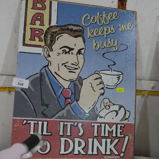 Coffee tin sign