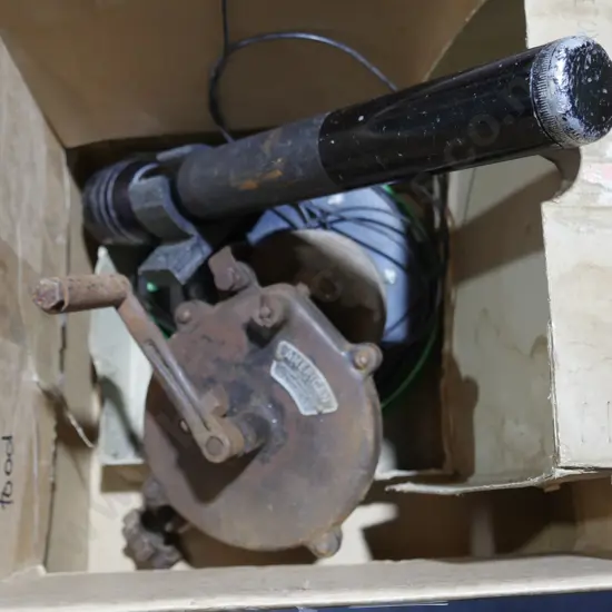 Hand crank grinder, torch etc