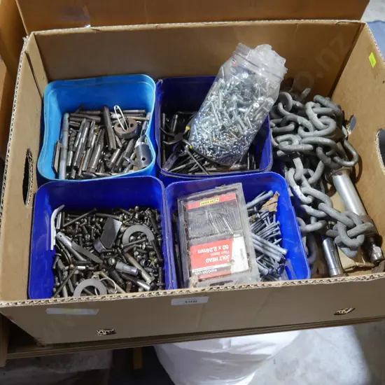 Screws, nails, chain etc