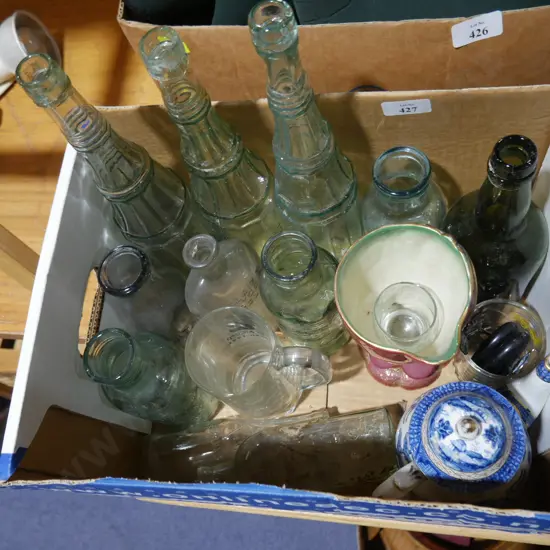 Glass bottles etc