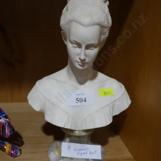 A. Giannelli signed lady bust