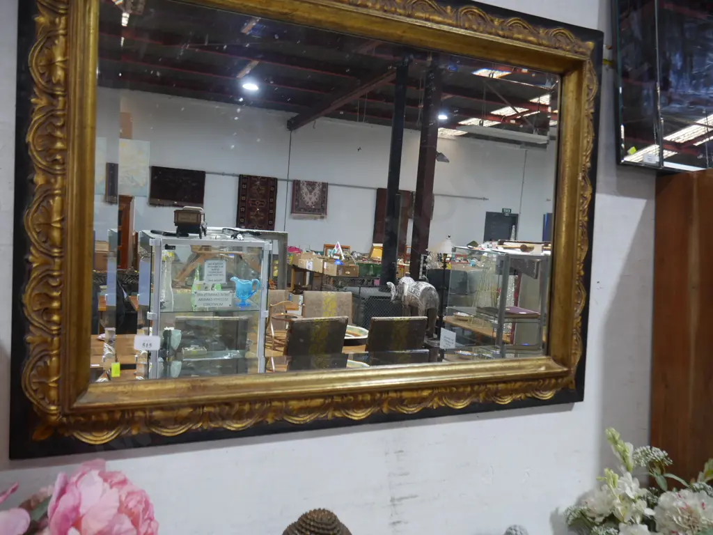 Bevelled edge gilt frame mirror Image 1++