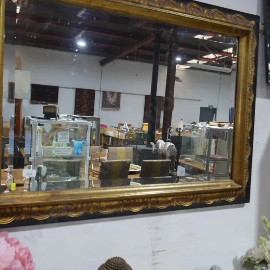 Bevelled edge gilt frame mirror