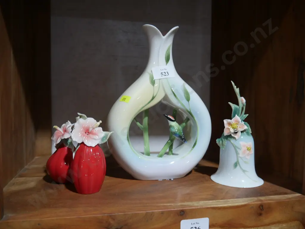 Franz vase, bell, and salt and pepper Image 1++