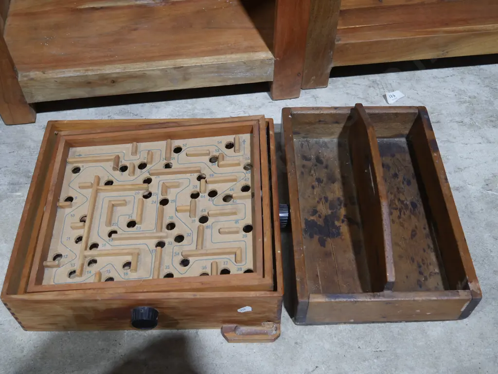 Vintage marble game, cutlery tray Image 1++
