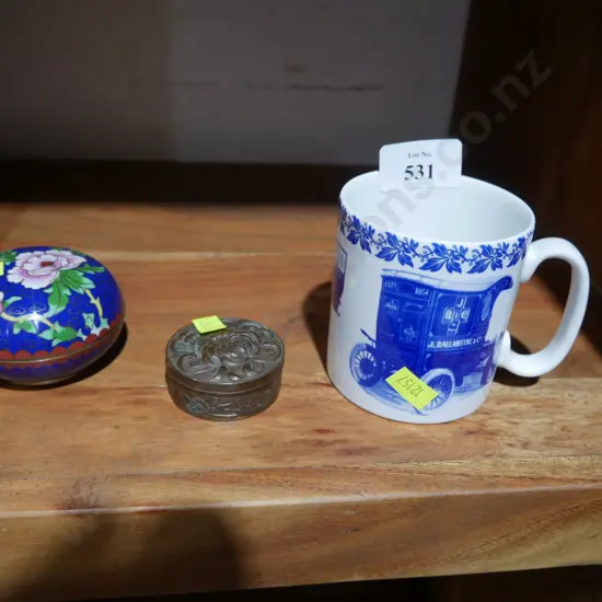 Trinket pots and Spode mug