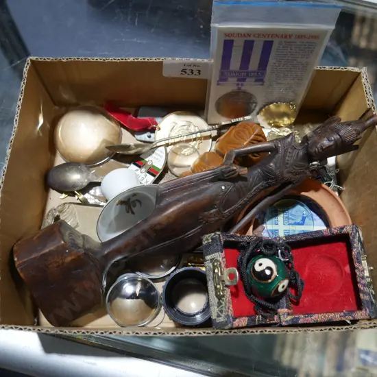 Metals, souvenir spoons etc