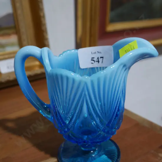 Blue glass jug