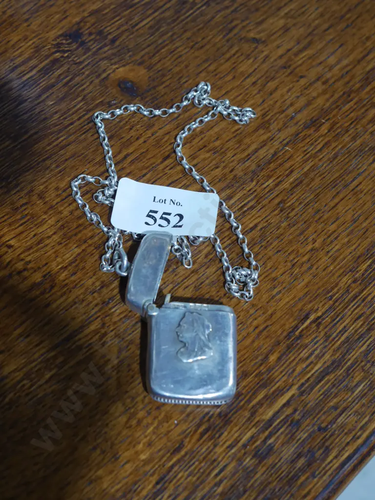 Stirling silver match striker and chain Image 1++