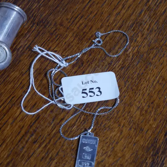 Silver necklace pendant