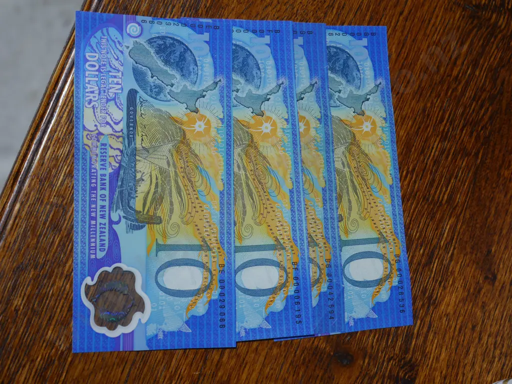 4 New Zealand millennium 10 dollar notes Image 1++